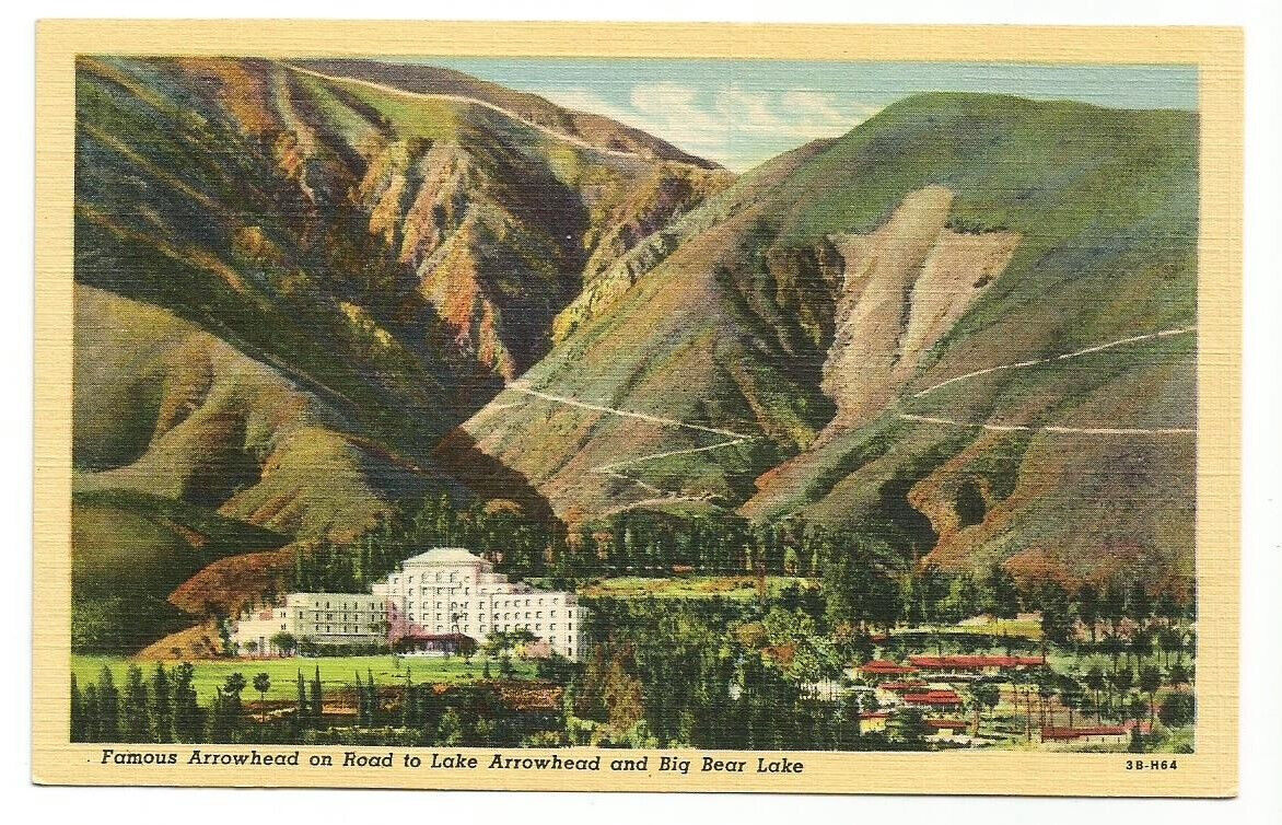 Arrowhead Springs Hotel California CA Postcard Big Bear Lake San Bernardino