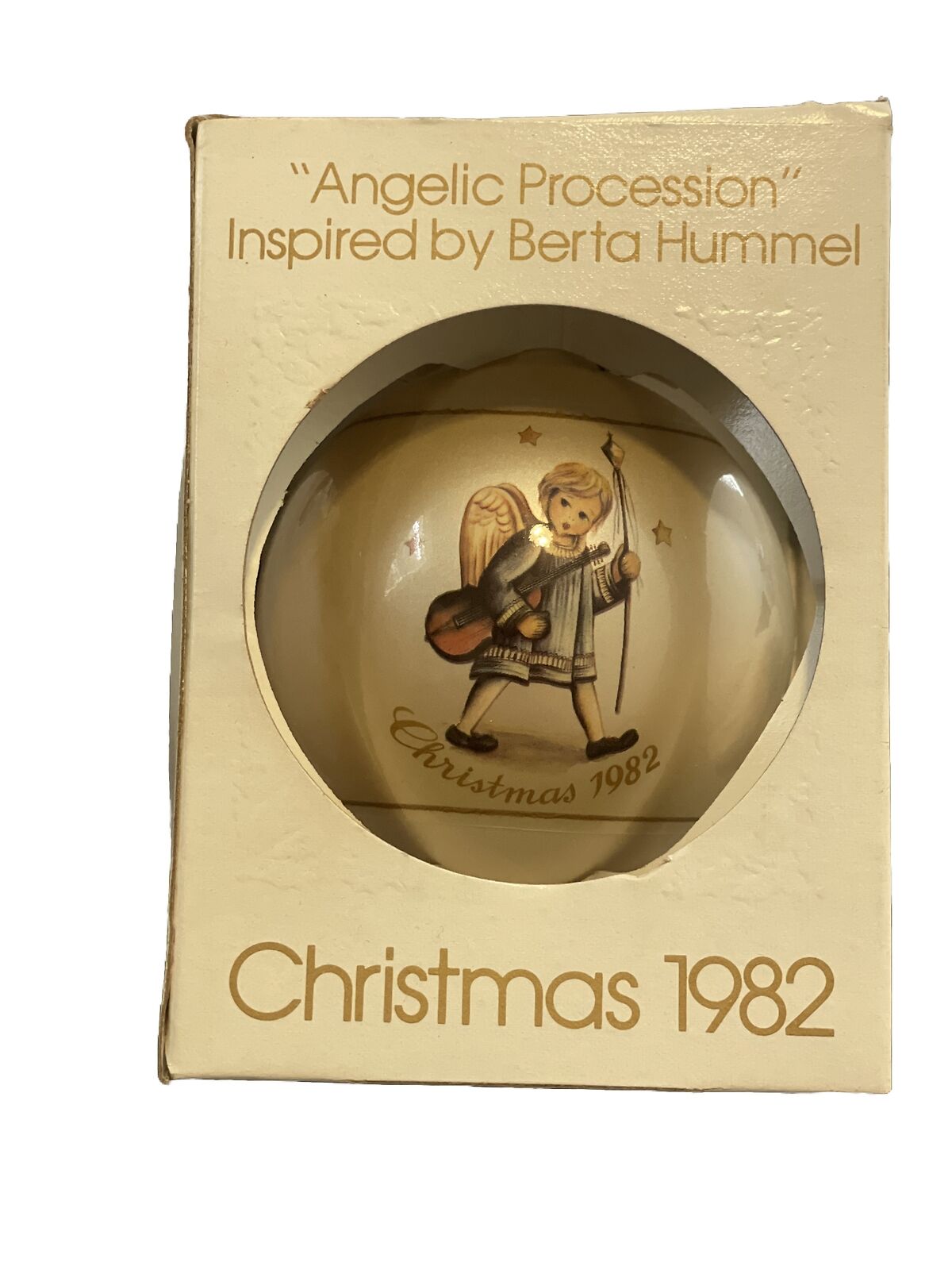 Vintage 1982 Schmid Berta Hummel Angelic Procession Christmas Glass Ornament