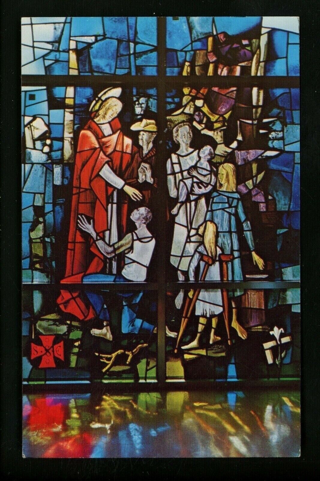 Glass Related postcard Stained Glass Window Good Samaritan Church Selma, AL