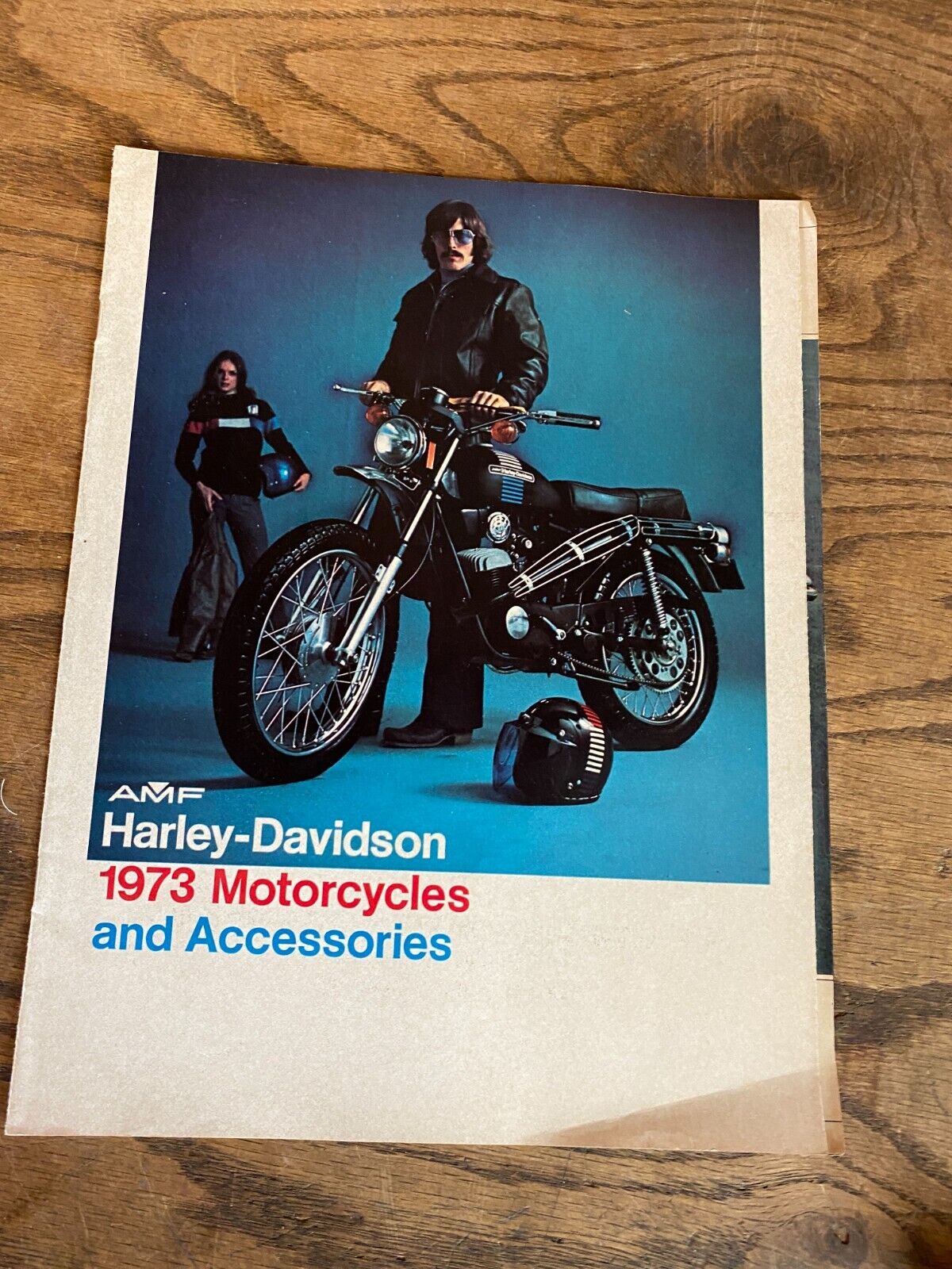Vintage 1973 AMF HARLEY DAVIDSON Motorcycle BROCHURE & Accessories CATALOG