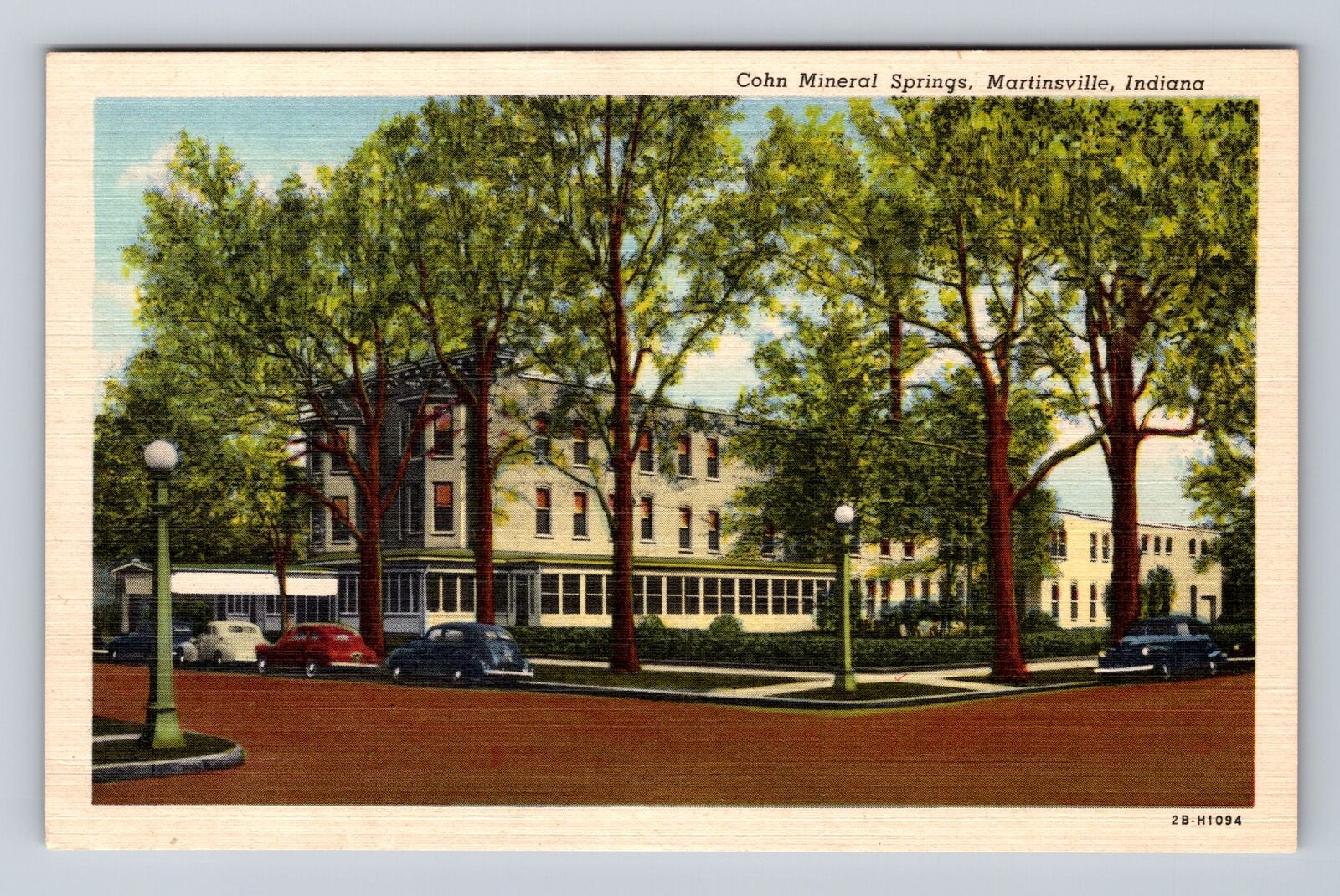 Martinsville IN-Indiana, Cohn Mineral Springs, Antique Vintage Postcard