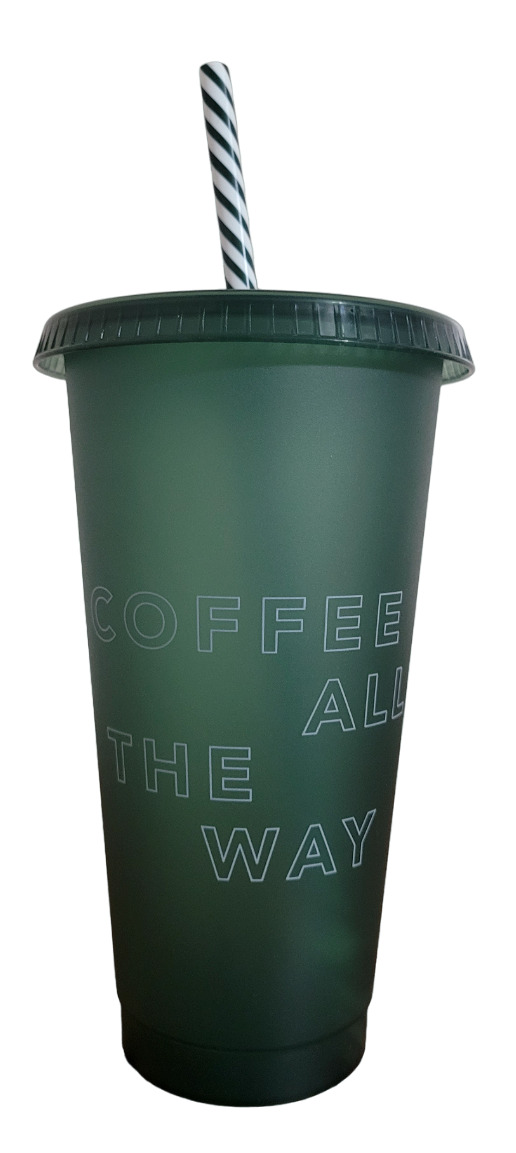 Starbucks 24OZ Christmas Holiday Transparent Cold Cup w Lid and Straw, 5 Colors