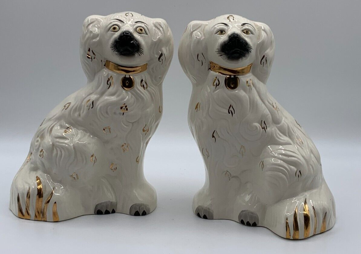 Pair of Beswick England Staffordshire Mantle Spaniel Dogs 8\
