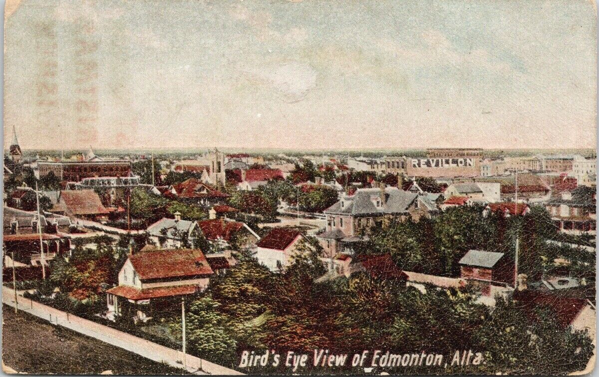 Edmonton AB Alberta Birdseye Postcard F69 *as is