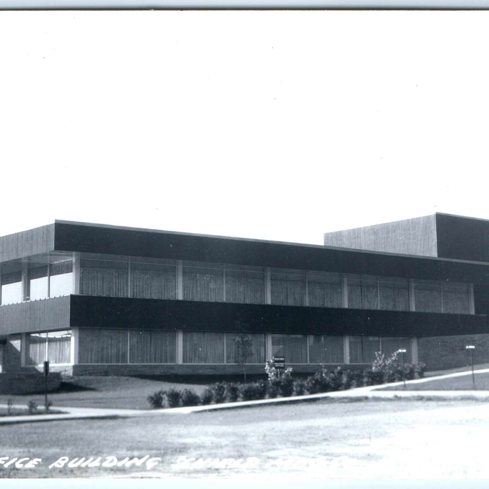 c1950s Waverly, IA RPPC Schield Mfg Co Office Modern Building Real Photo PC A110