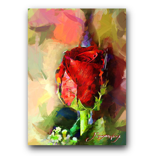 Red Rose #3 Art Card Limited 47/50 Edward Vela Signed (- -)