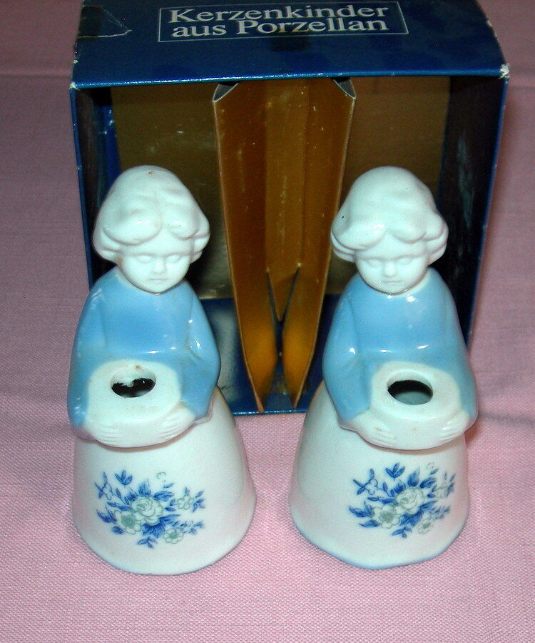 Kerzenkinder Porzellan Vintage Candleholders Porcelain Choir Girls German Box