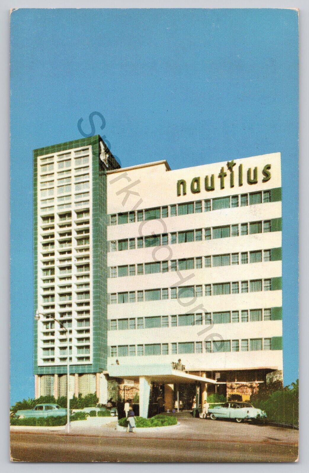 Nautilus Hotel Miami Beach Florida Postcard Posted 1955 Cars