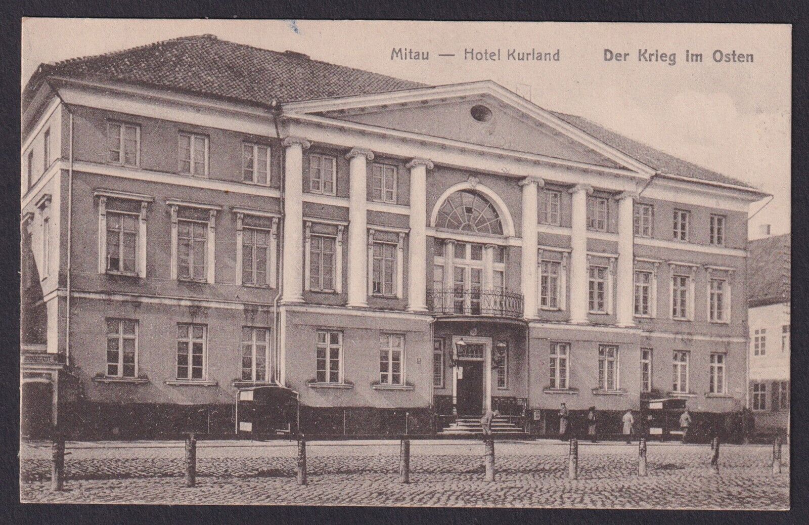 LATVIA, Postcard Mitau (Jelgava), Hotel Courland, Unused