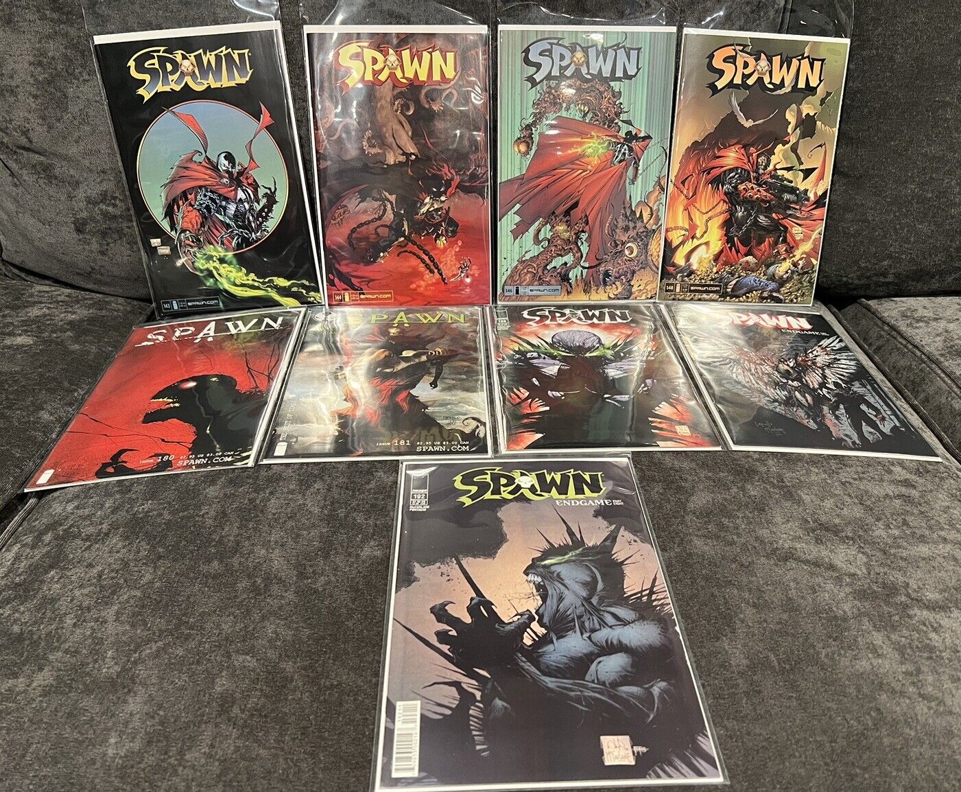 Spawn comic book lot 9 Issues 143,144,146,148,180,181,186,191,192 VF To NM