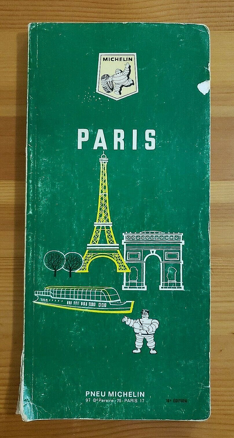 Vtg 1968 Michelin Tiremaker Paris France Green Travel Guide Book French Edition