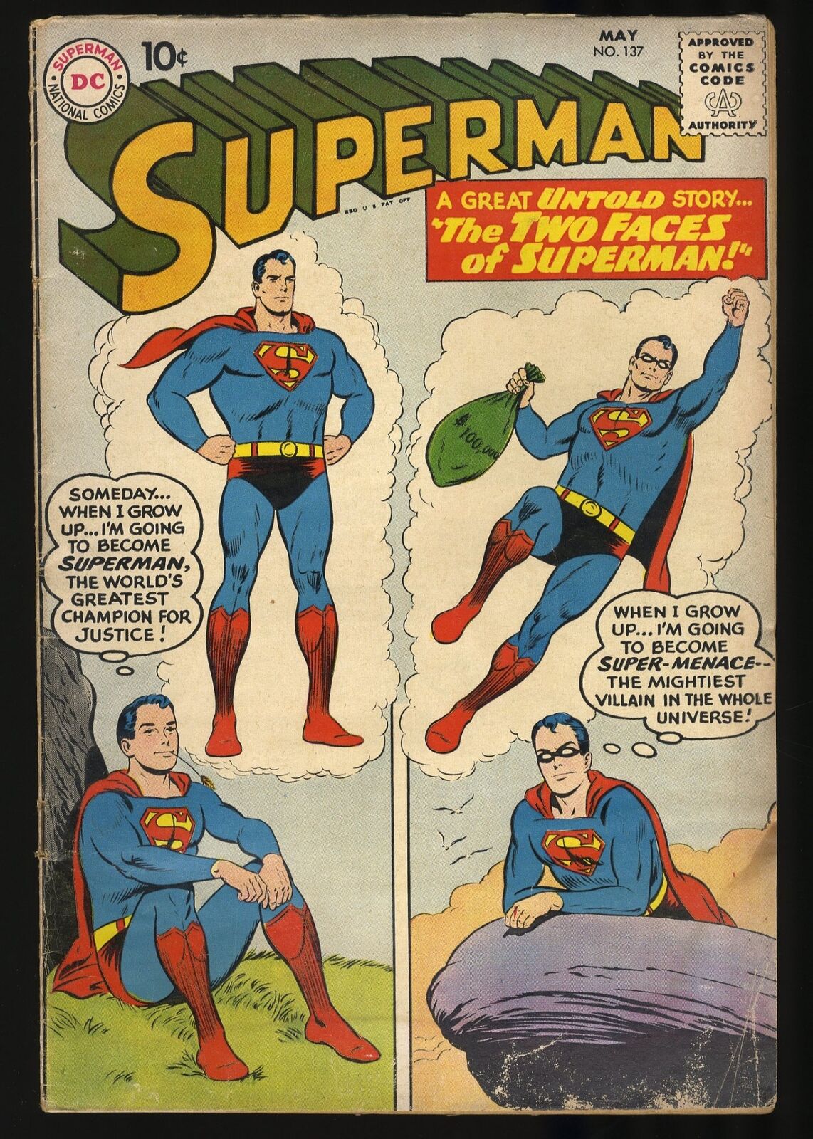 Superman #137 VG- 3.5 Super-Bully Super-Menace  DC Comics 1960