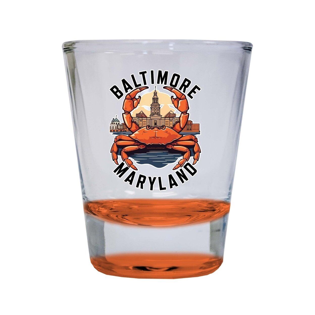 Baltimore Maryland D Souvenir 1.5 Ounce Shot Glass Round