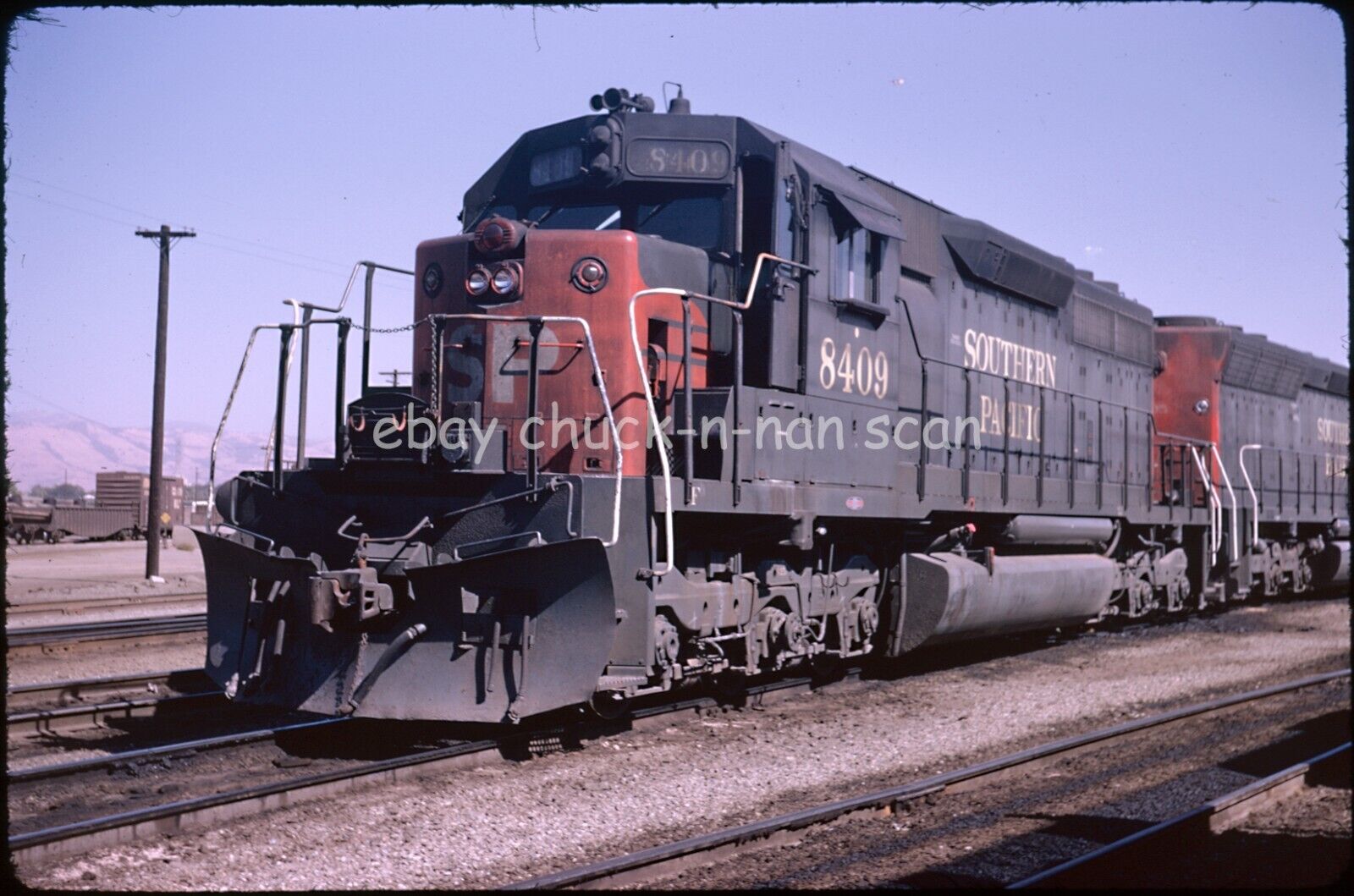 Original Slide Southern Pacific SP 8409 SD40 San Jose CA 1973