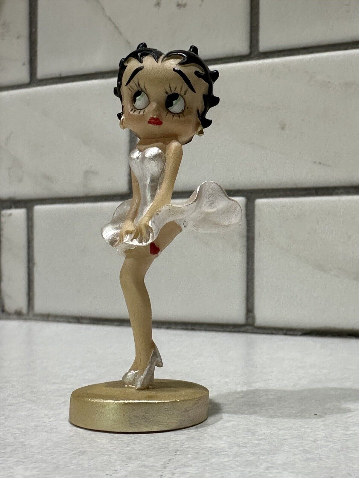 Betty Boop Mini Figurine Collectable Rare Retired  KFS 6899E A La Marilyn W/OBox
