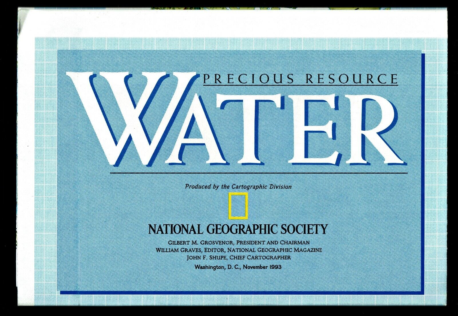 1993-11 November National Geographic WATER PRECIOUS RESOURCE MAP OF U.S. - (367)