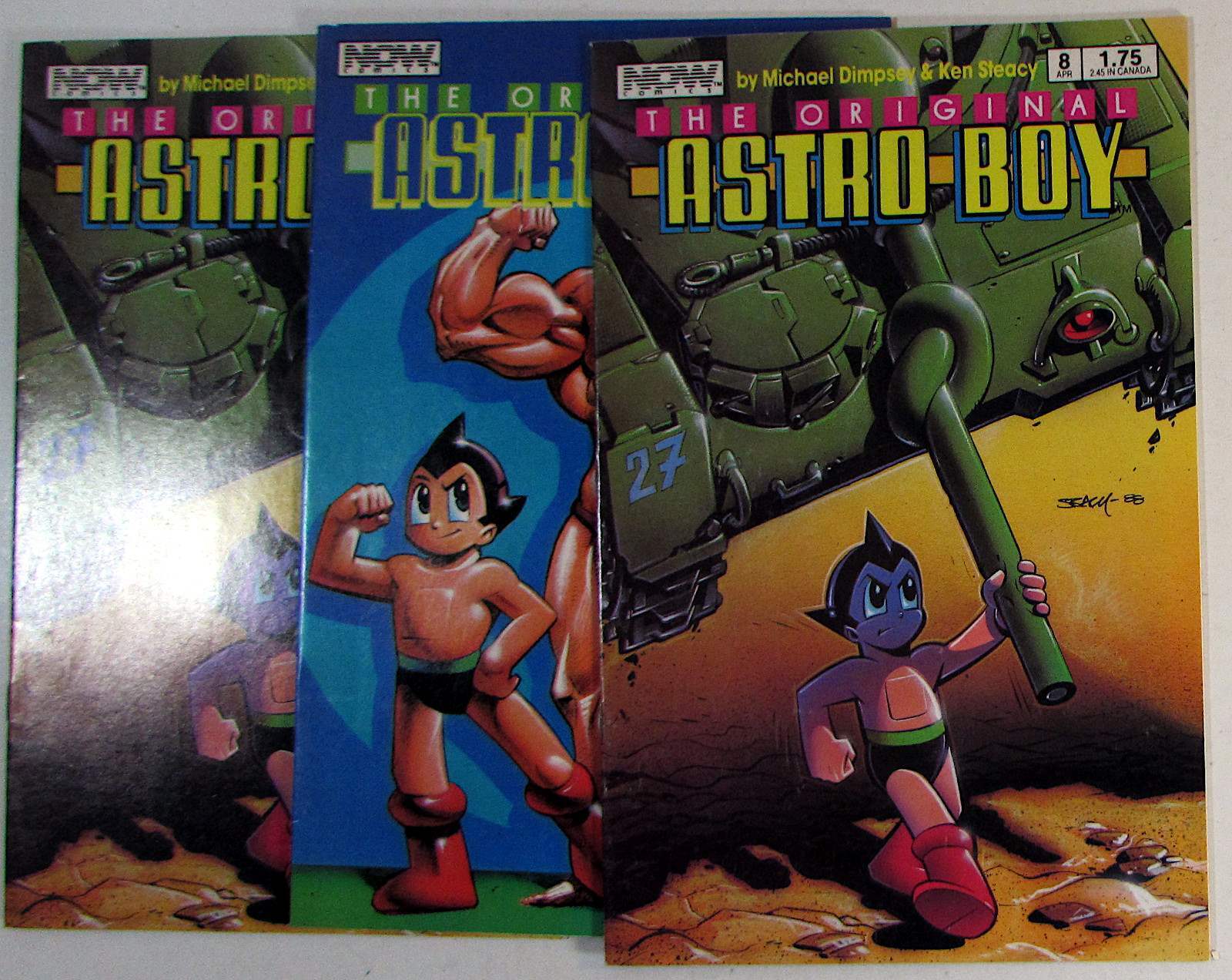 The Original Astro Boy Lot of 3 #5,8 x2 NOW Comics (1988) 1st Print Comic Books