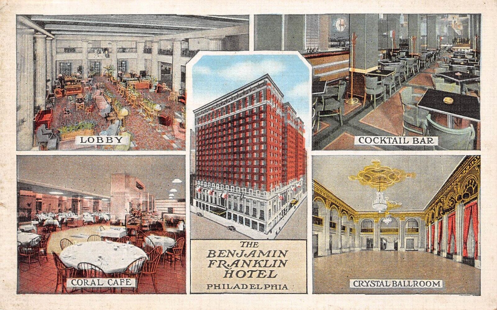 1939 Postcard - The Benjamin Franklin Hotel - Philadelphia PA Multi-View