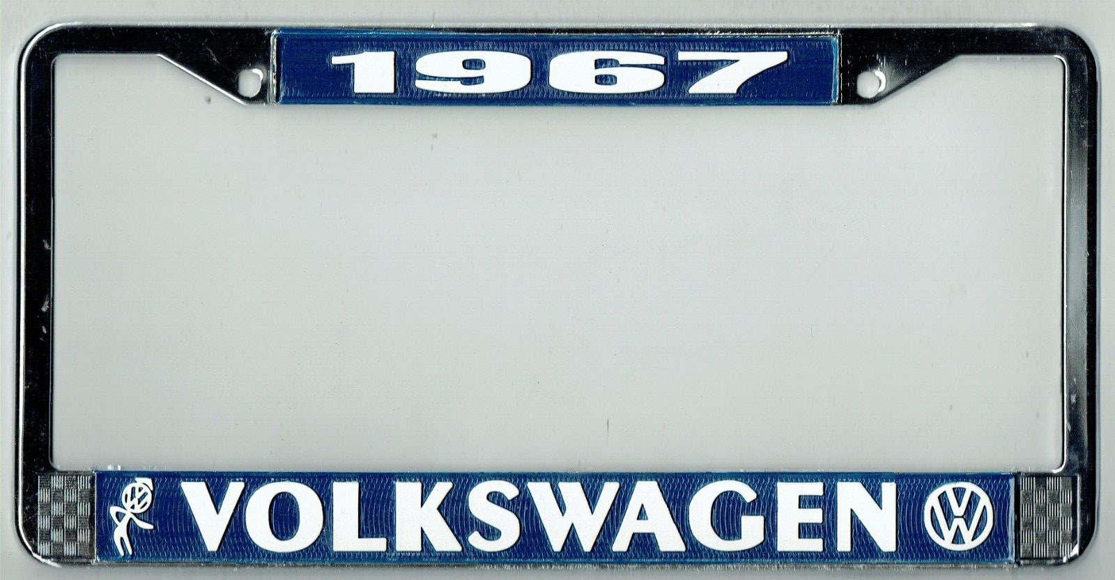1967 Volkswagen VW Bubblehead Vintage California License Plate Frame BUG BUS T-3