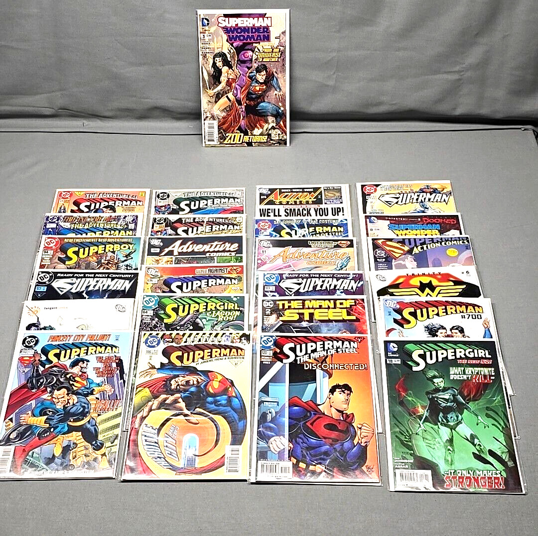 DC Comic Books Superman Type Bulk Lot Of 25 Comics Superman That Are Pictured 