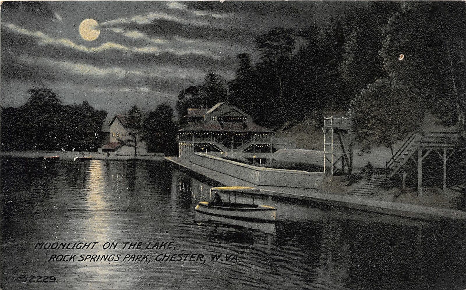 H77/ Chester West Virginia Postcard c1910 Rock Springs Amusement Park 226