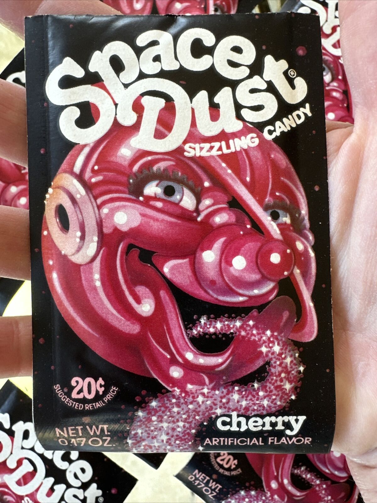 RARE Vintage 1970's SPACE DUST Sizzling Candy. Cherry, Unopened/New 1 pack