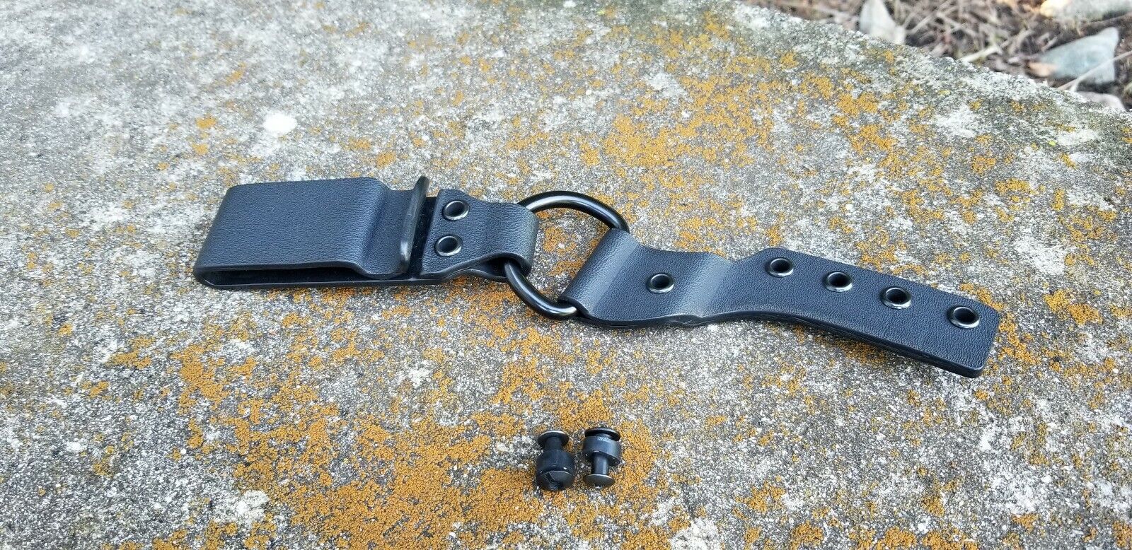 Custom Kydex Dangler with CLIP style loop to fit most kydex sheaths (BK)