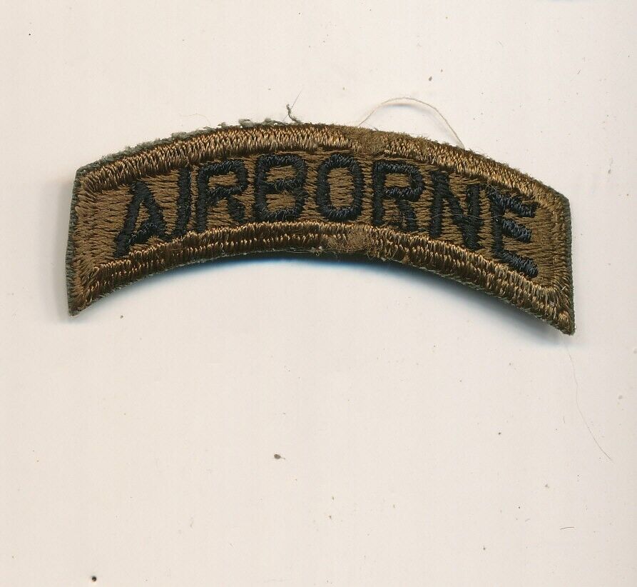 Airborne tab patch subdued Vietnam era cut edge US Army very rare