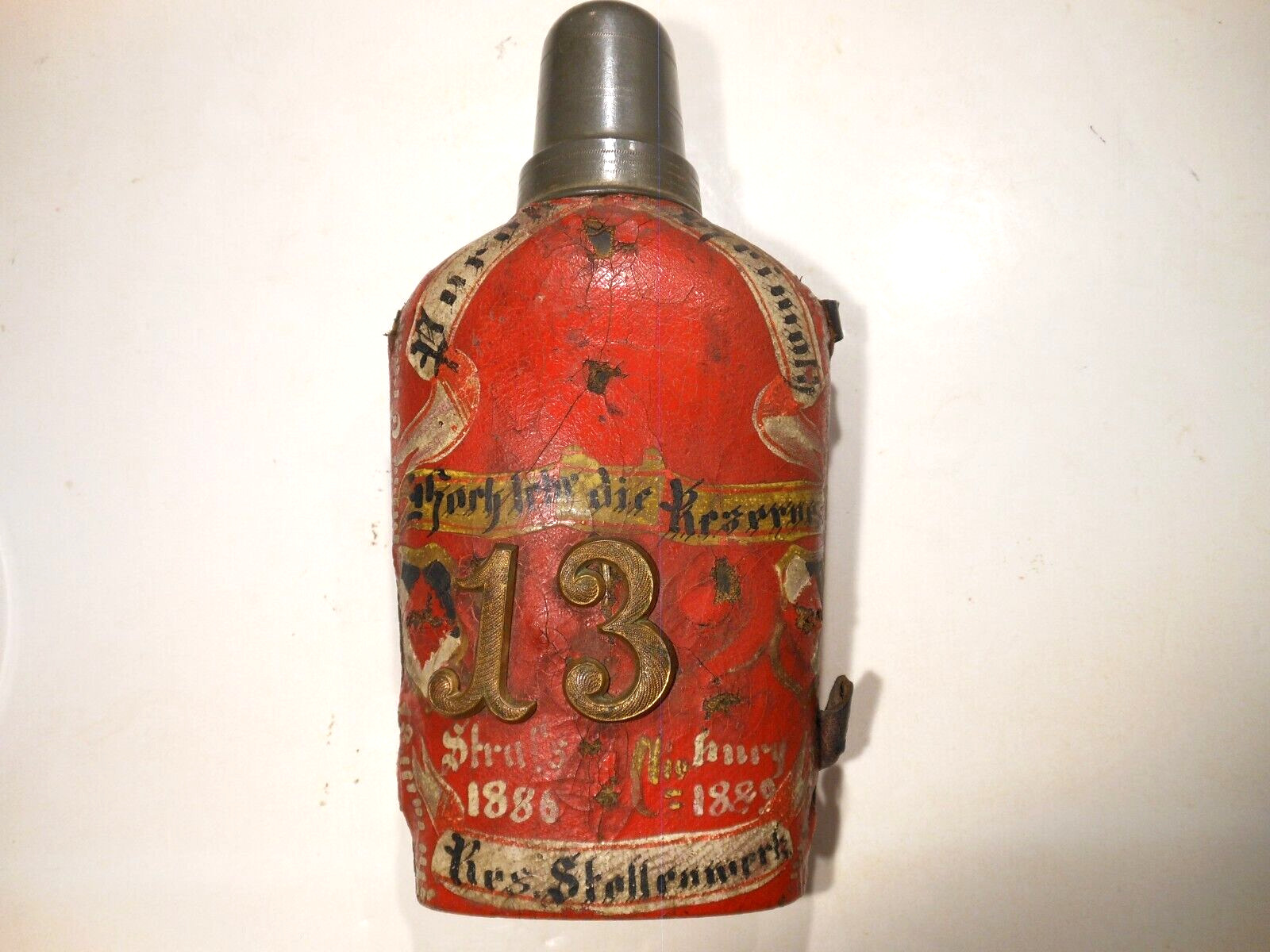 Rare Prussian Infantry Water Flask Canteen Service Bottle Original 1886 Army