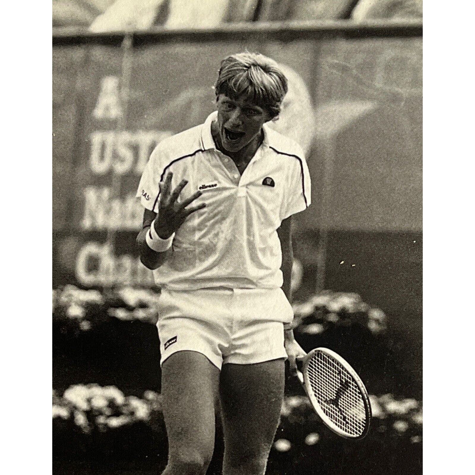 Vintage NOS Boris Becker Screaming Tennis Postcard Frank Micelotta 1985 Unused