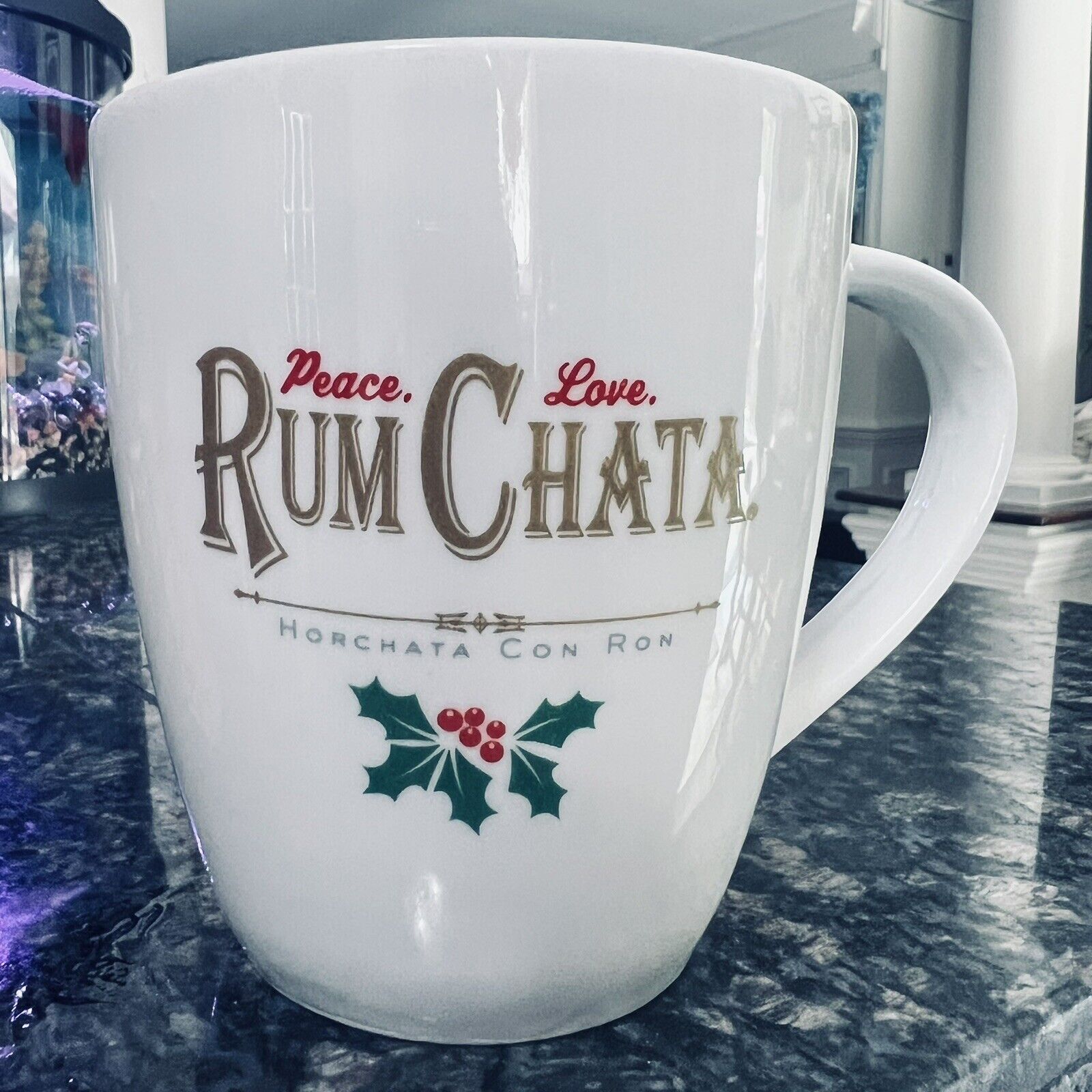Rum Chata Mug X Large Peace and Love Mug-Horchata Con Ron Approximately 18 Oz