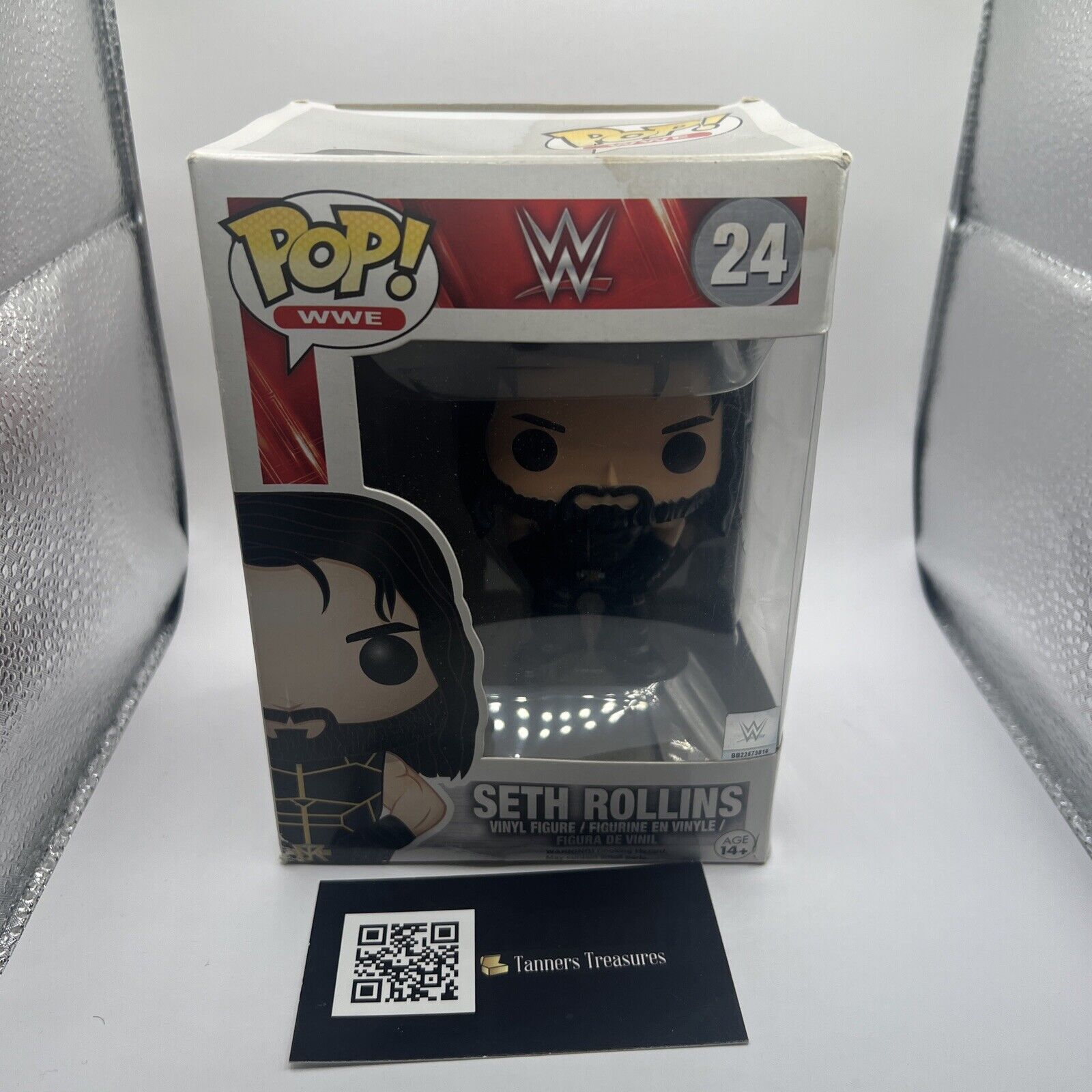Funko Pop WWE Seth Rollins #24 Vaulted/Retired Comes In Protector Read Descript