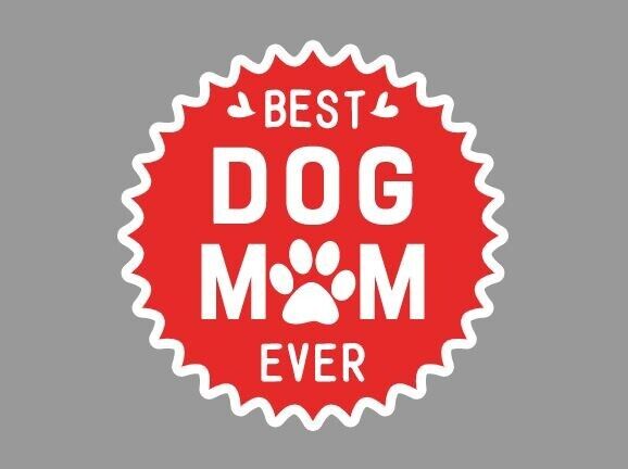 Best Dog Mom Paw Print Die Cut Glossy Fridge Magnet