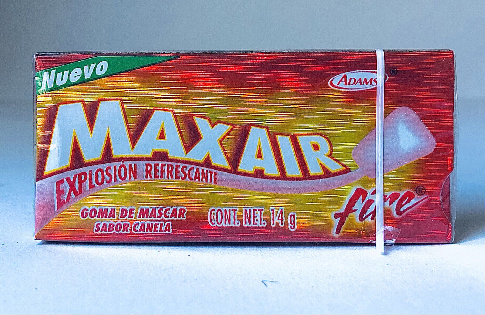 MEXICO Vintage 1999 Adams MAX AIR Gum Pack SEALED candy container FIRE