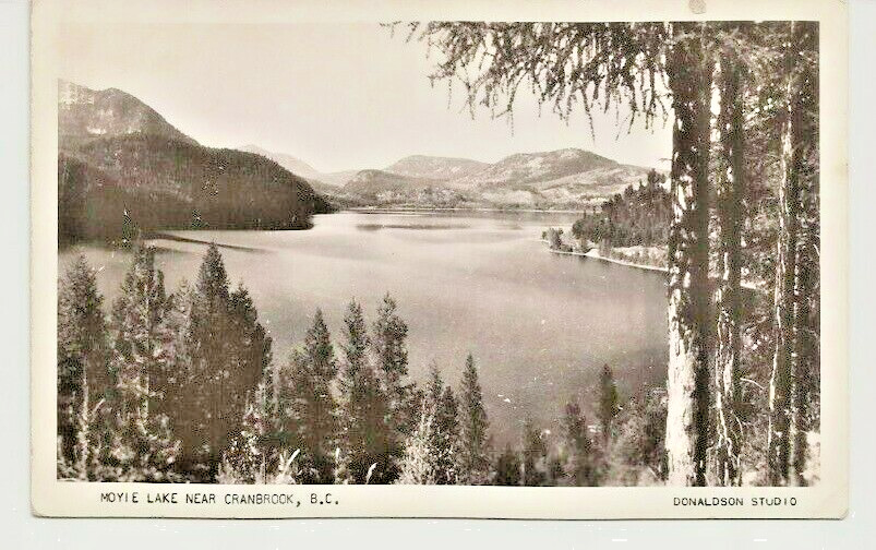 Postcard  Cranbrook BC Canada Moyie Lake  RPPC Vintage D18