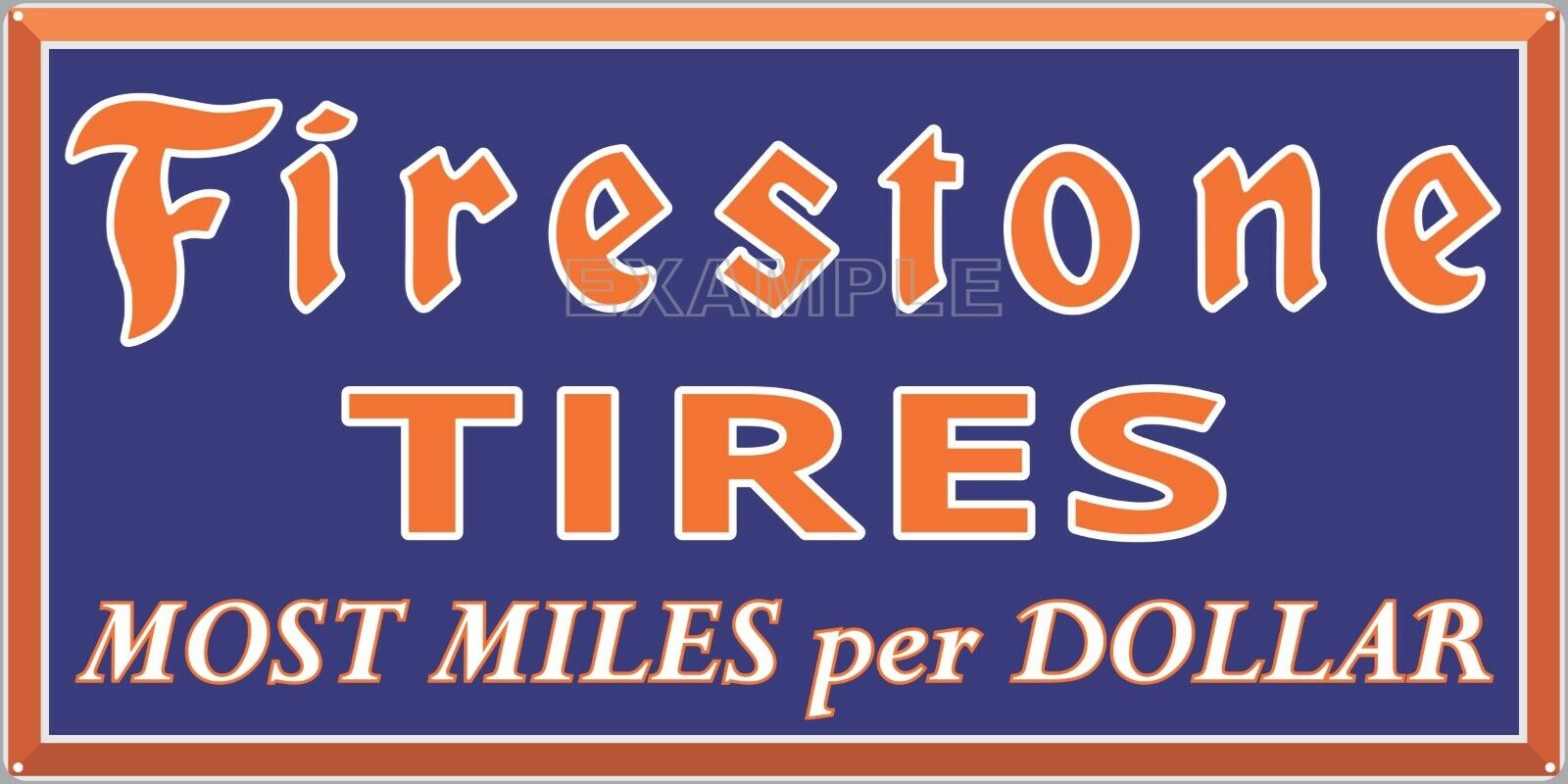 FIRESTONE TIRES REPAIR GAS SERVICE STATION OLD SIGN REMAKE ALUMINUM SIZE OPTIONS
