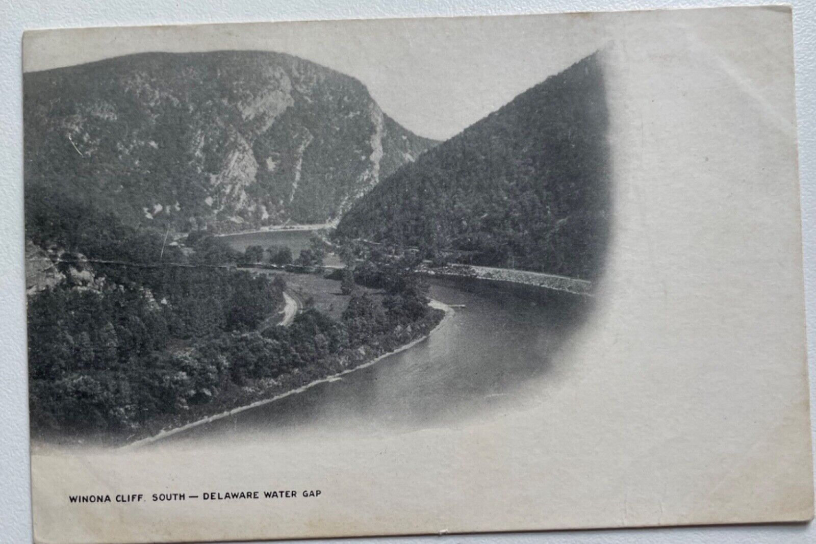 1900s Winona Cliff South. Delaware Water Gap Und Bk Litho Postcard PA Pennsylvan