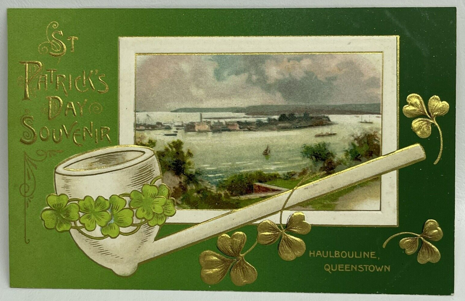 Vintage Postcard St Patrick’s Day Souvenir Haulbouline Queenstown