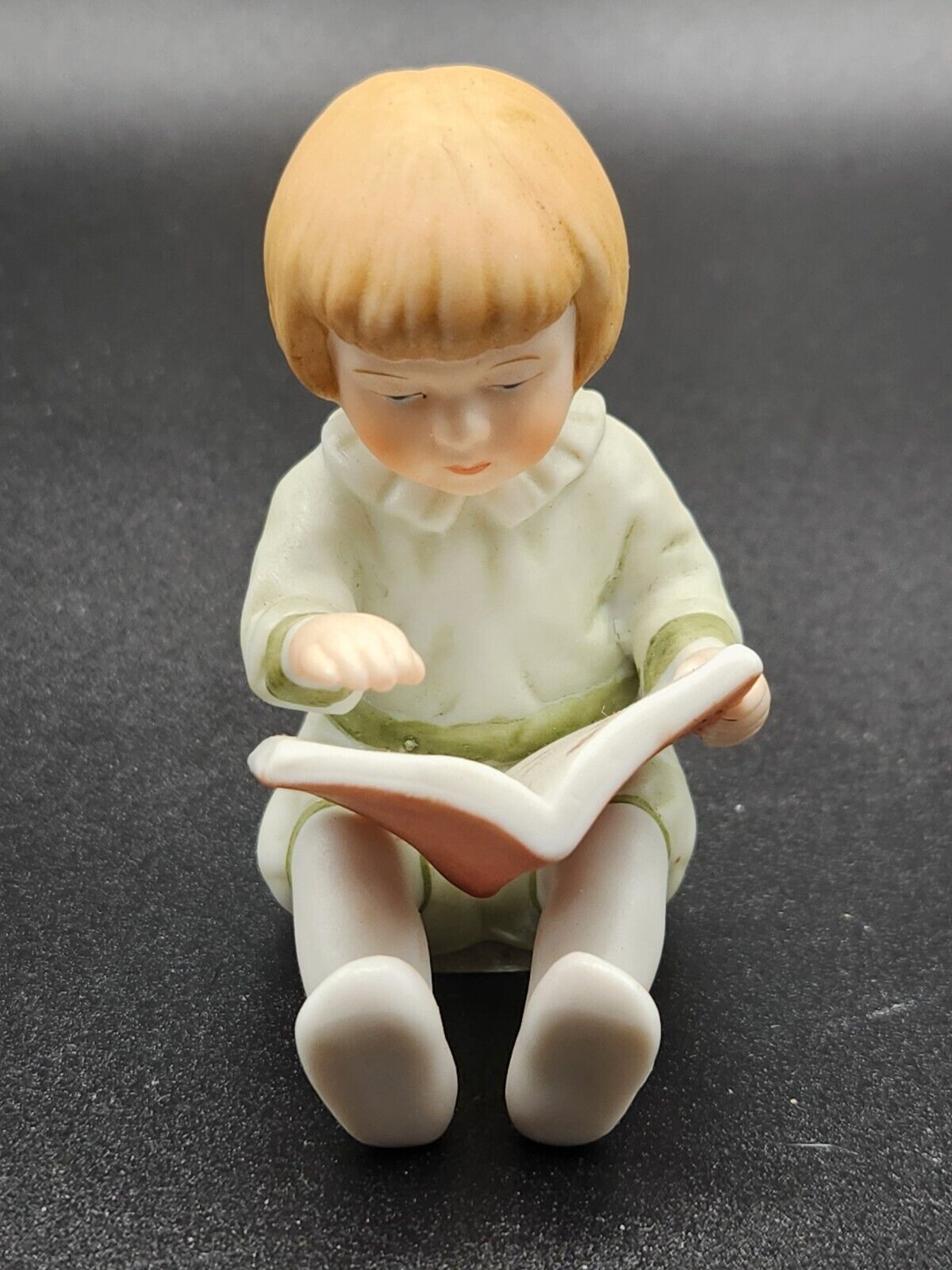 Vintage Enesco Boy Reading Figurine 1983