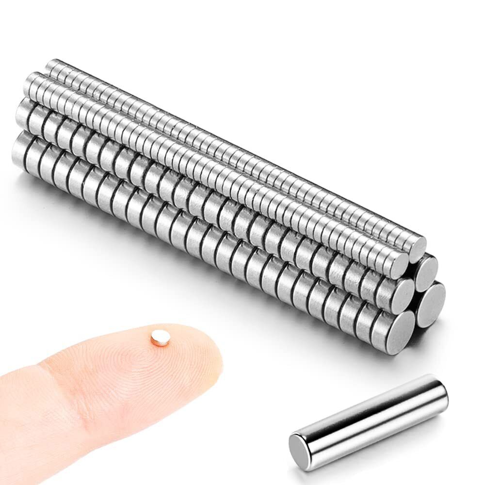 200 Mini Magnets - 100pcs 3X1mm 50pcs 4x2mm 50pcs 5x2mm - Tiny Thin Magnets f...