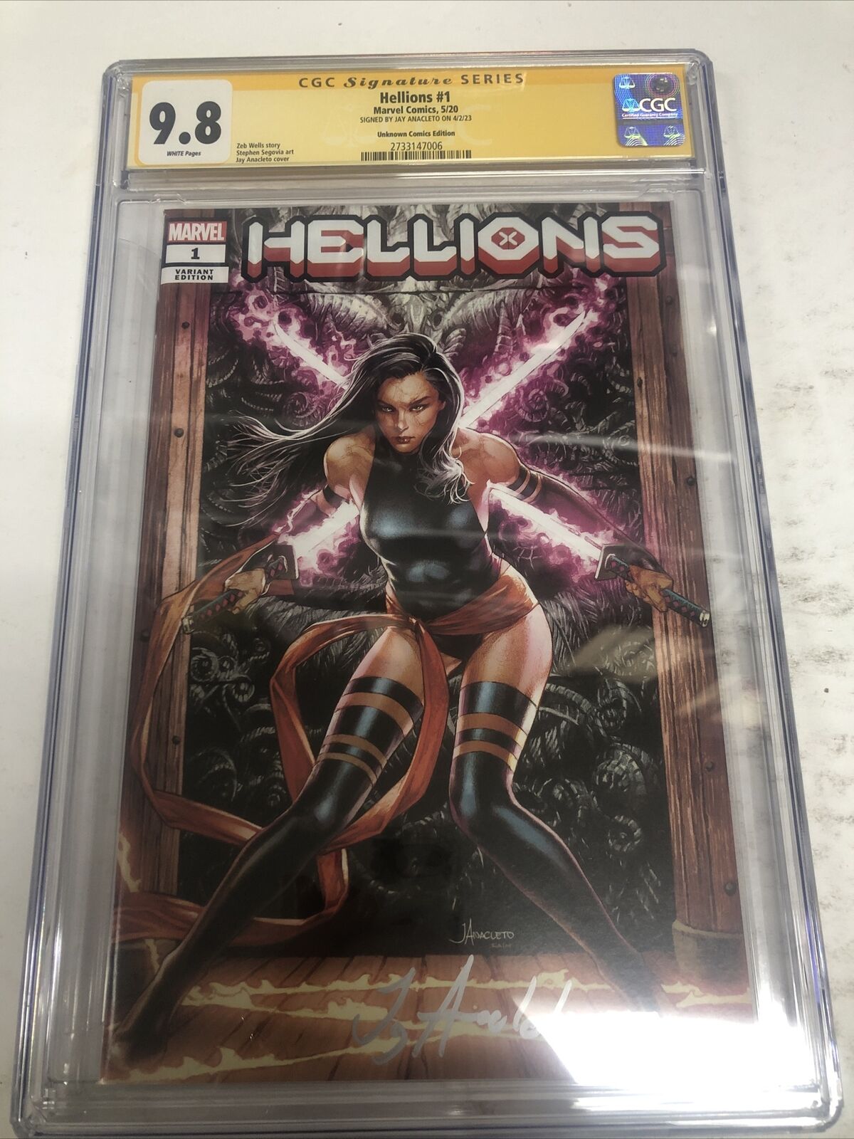 Hellions (2020) #1 (CGC 9.8 SS) Signed Jay Anacleto Zeb Wells Story