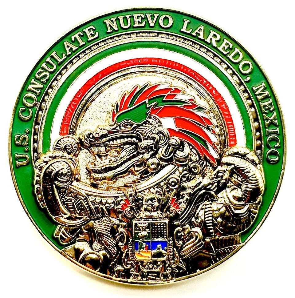 Rare U.S. Embassy Laredo MSG. Marine Corps Security Det Challenge Coin.