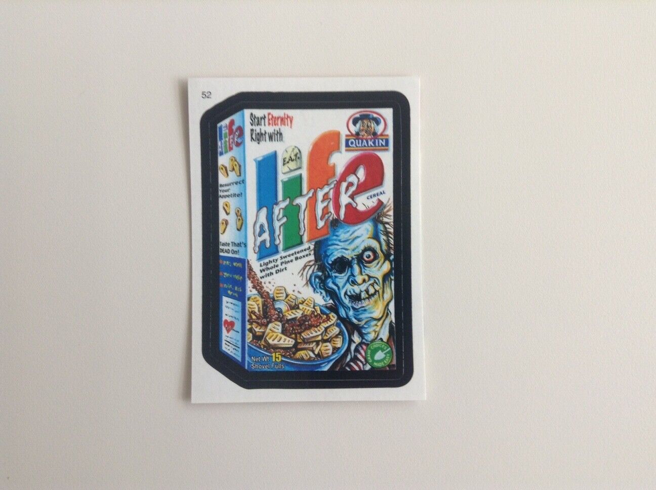 AFTER LIFE CEREAL 2006 TOPPS WACKY PACKAGES PARODY CARD, #52 NM ZOMBIE MONSTER 