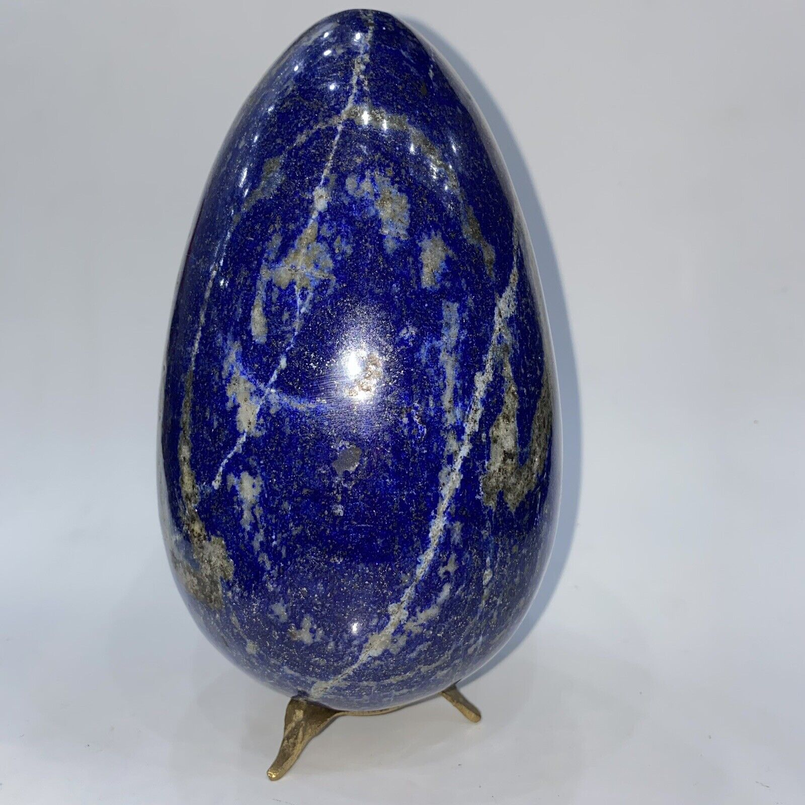 2.4 Kg Big Lapis Lazuli Egg Healing Crystal Natural Stone Ball Reiki Mineral