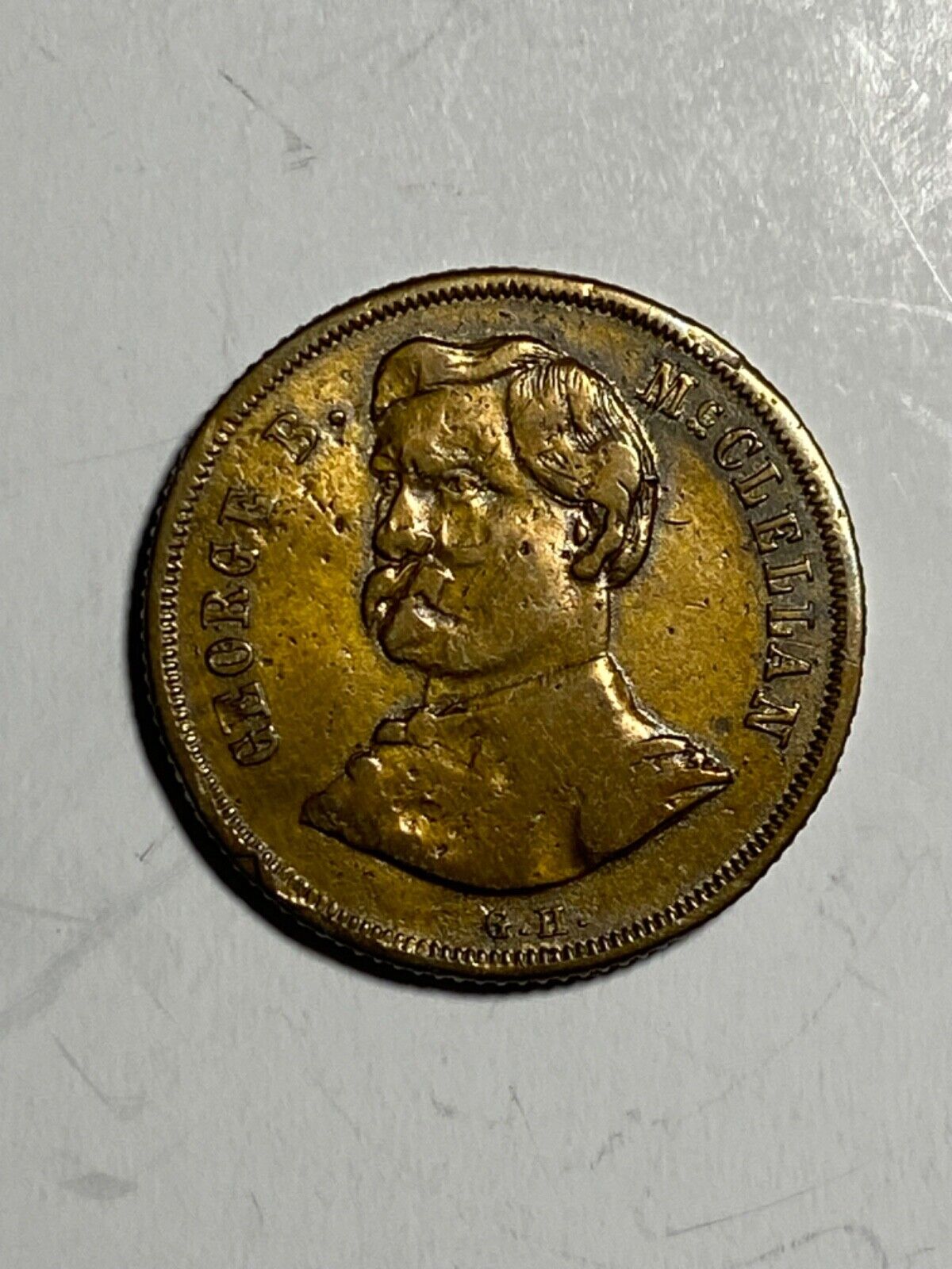 1864 George B. McClellan presidential campaign token GMcC 1864-25