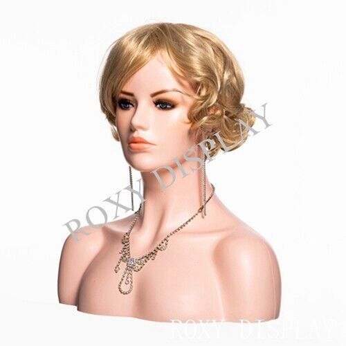 Hot Selling Female Plastic Mannequin Head Bust Display #PS-H11F