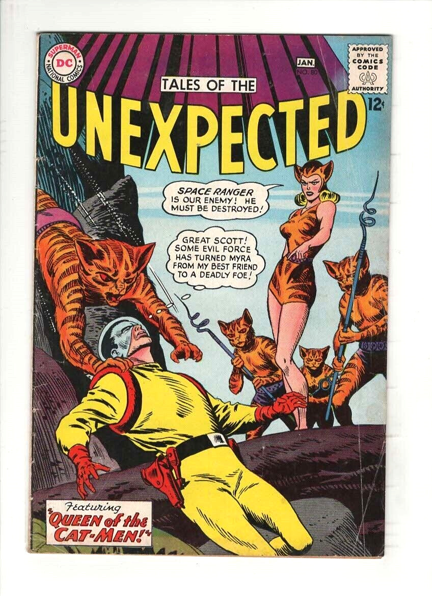 TALES OF THE UNEXPECTED #80 VG+, Space Ranger, Bob Brown cover, DC 1963