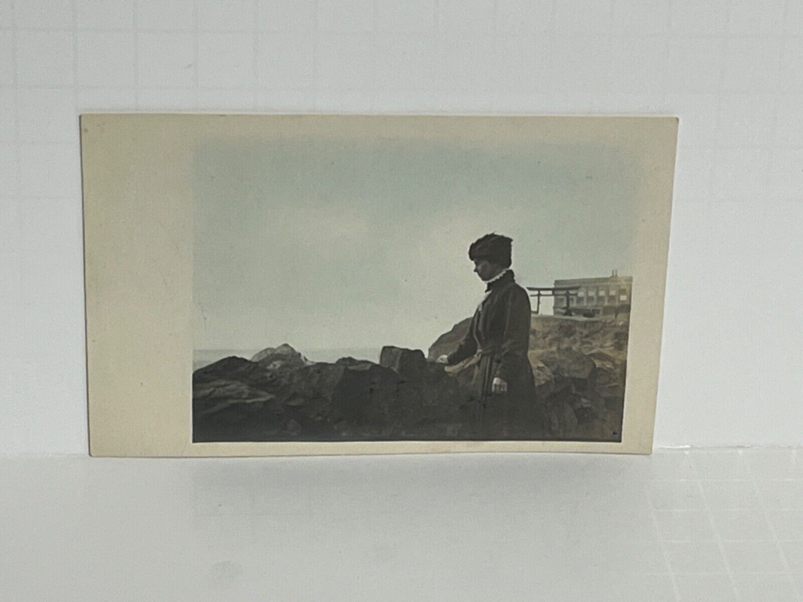 Postcard View of Woman Looking at Ocean c1904-1920 A62