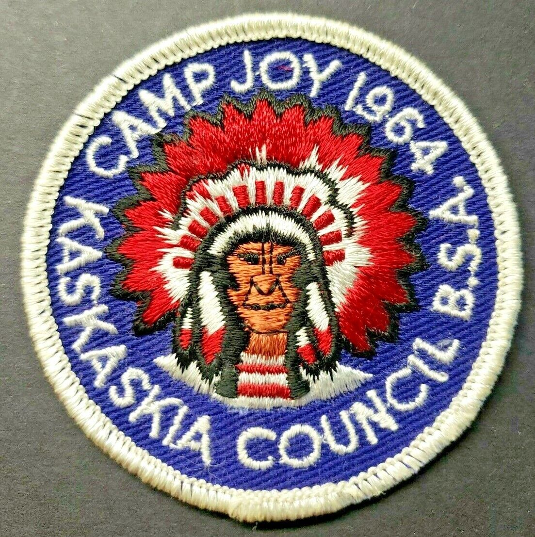 1964 B.S.A - Boy Scout of America Patch Kaskaskia Council Camp Joy 3\