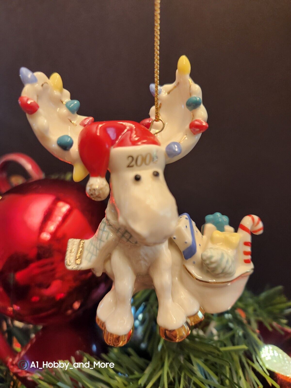 Lenox 2006 MERRY MOOSECLAUS Annual Moose Ornament - New But No Box
